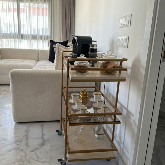 Chariot en Marbre/VERRE