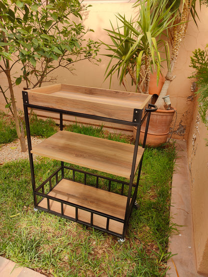 Chariot en bois 3 étage