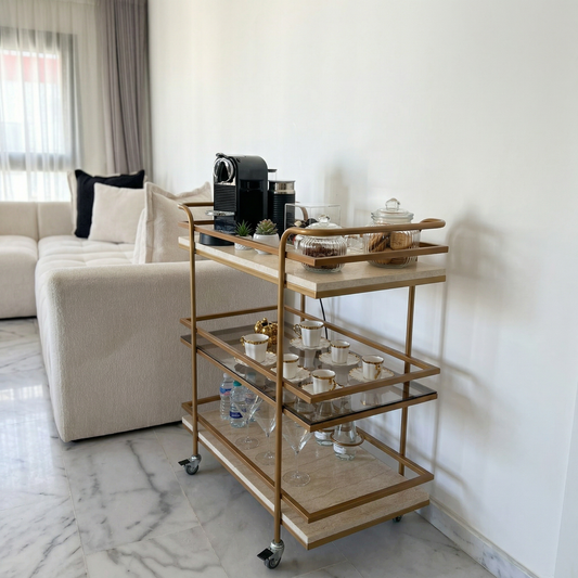 Chariot en Marbre/VERRE